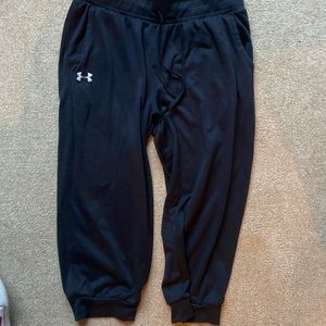 under armour black cropped joggers